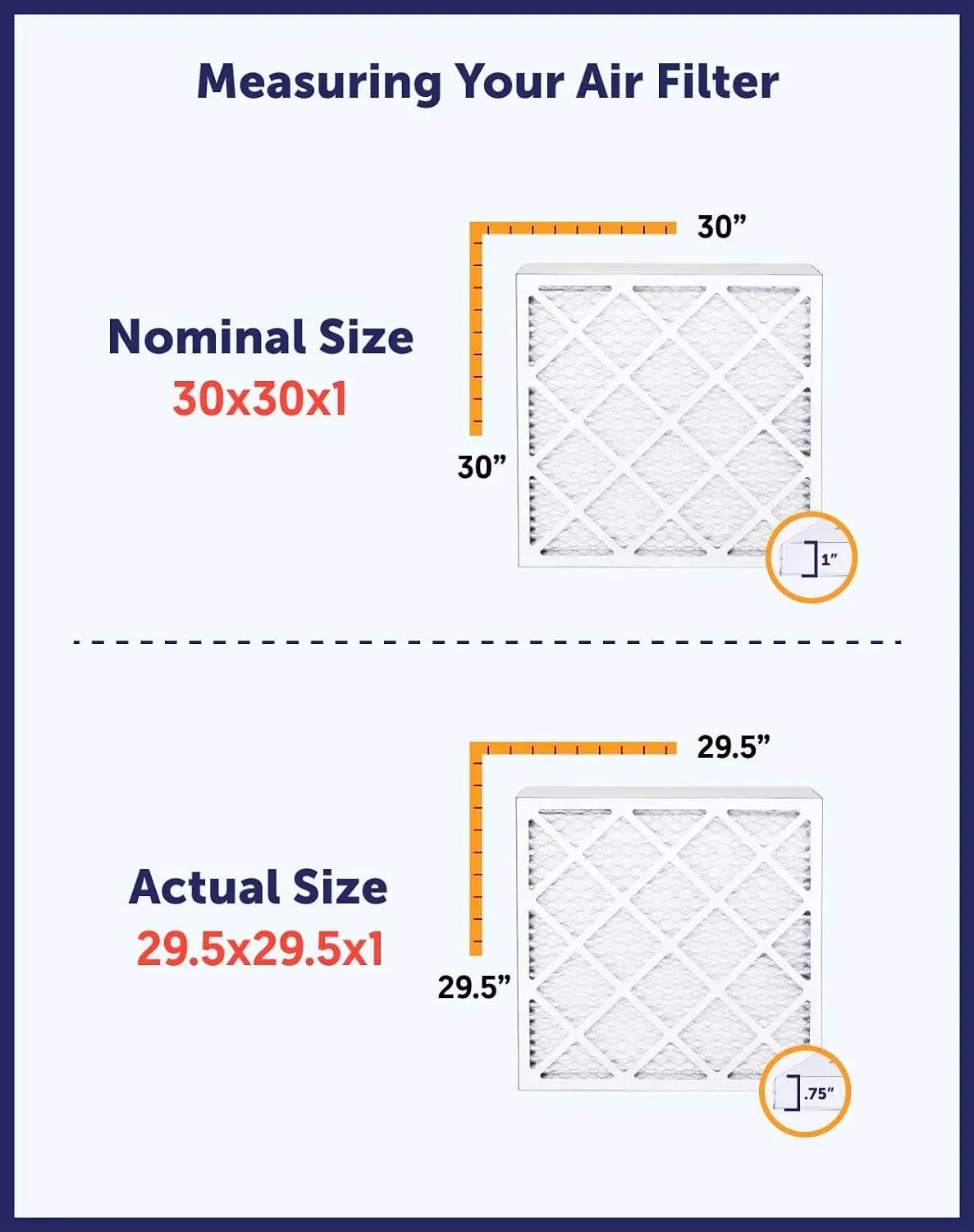 | 8 23 Filter MERV MADE HVAC 9x23x1 4-PACK USA x Filter King Actual .75" dimension: | | Filters 9 Air IN A/C Furnace | x Pleated