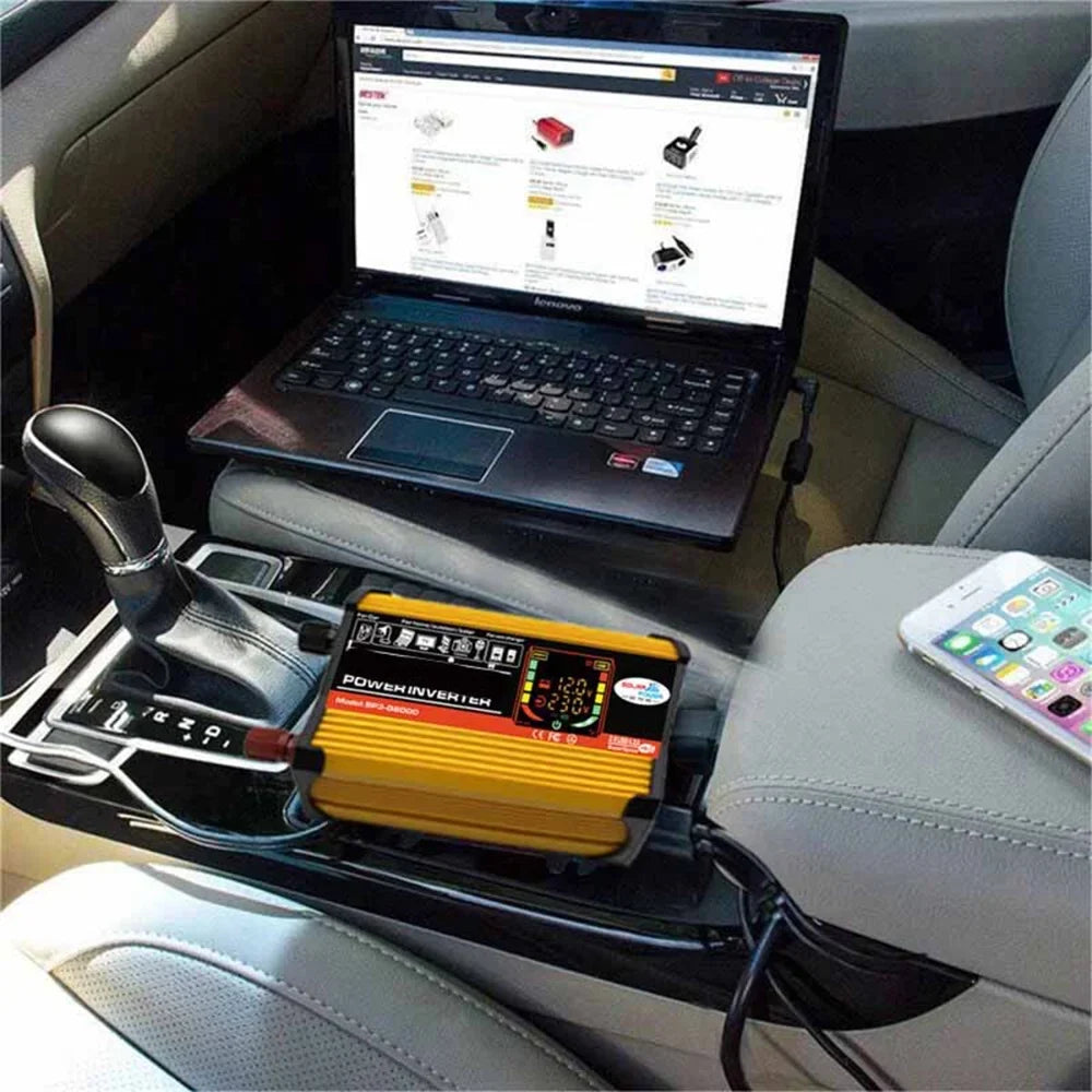 Ports 2 Charging DC12V-AC220V Charger Wave USB ALLTIMES Intelligent 500W Sine Car Adapter Power Inverter Modified Fast Digital 6000W Reted Display Converter Auto