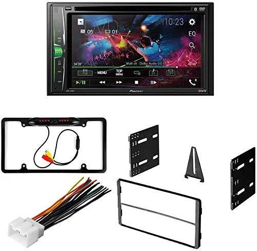 2002-2005 Double Bluetooth/Backup DIN for 2 Kit/in-Dash W/ Camera/Installation Pioneer Explorer KIT4747 Car Receiver 6.2" AM/FM Bundle Media AVH-241EX DVD/CD Touchscreen Digital Door Stereo with