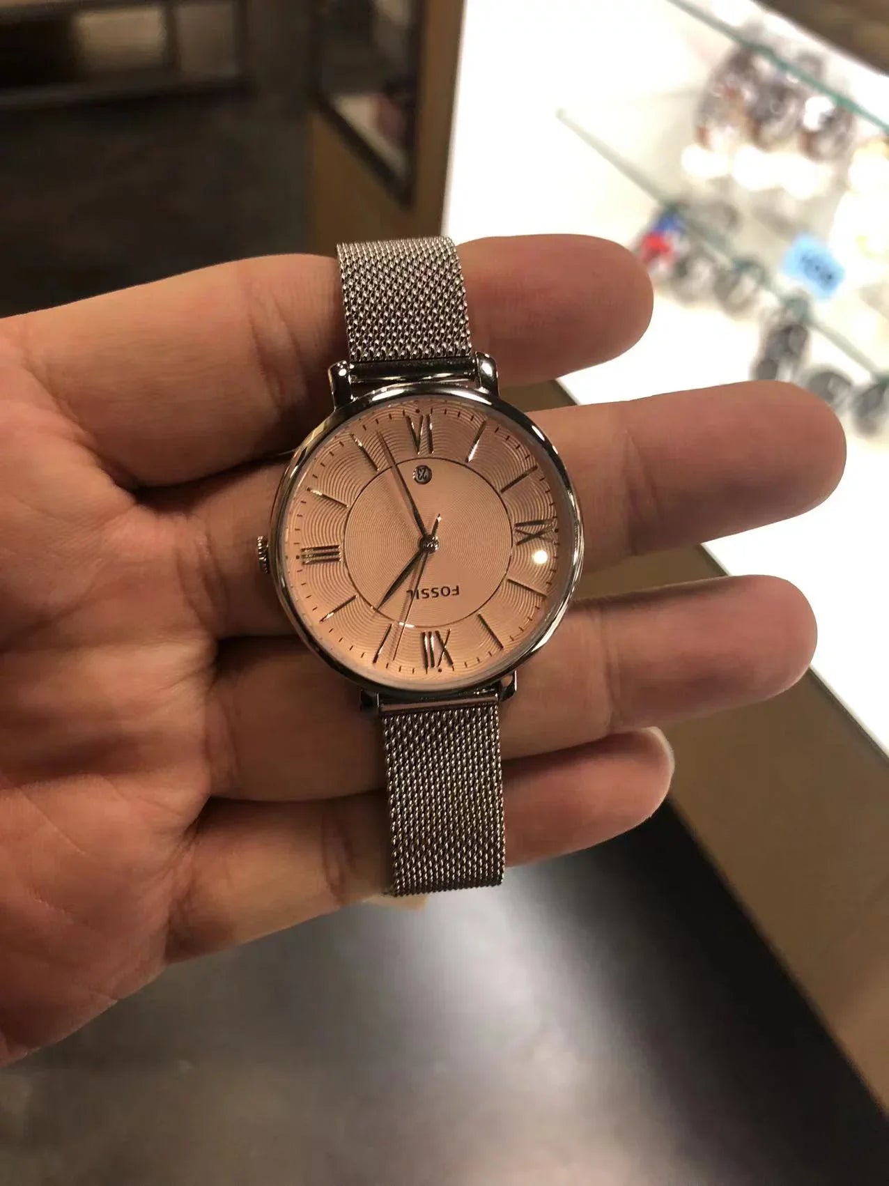 Jacqueline Dial Quartz Watch Ladies ES5089 Pink Fossil