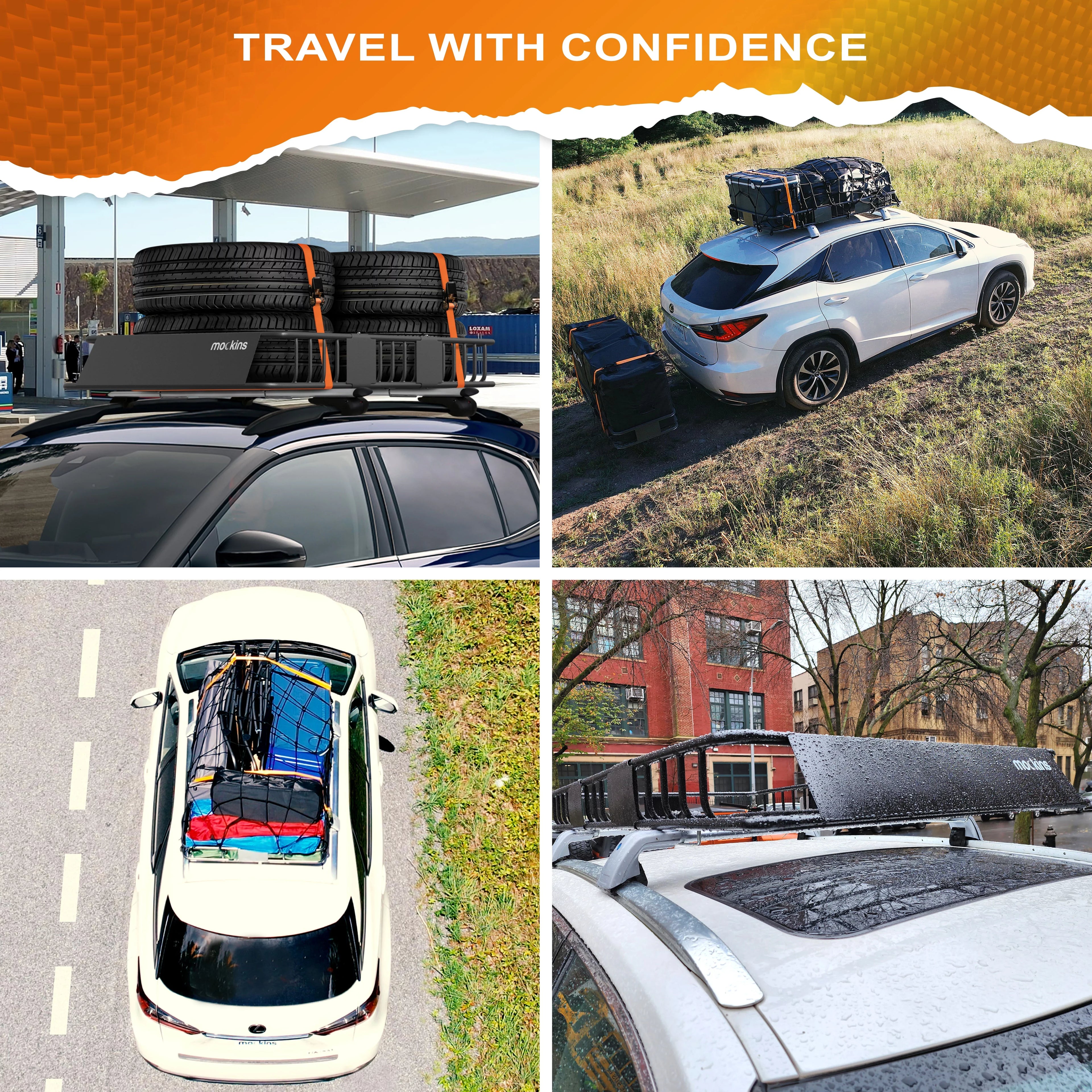 Basket Carrier lbs. - Rooftop 250 Cargo Cargo Capacity Basket Adjusts 43-64"L Automotive | 39"W x Mockins 6"H + from x Accessories. Exterior