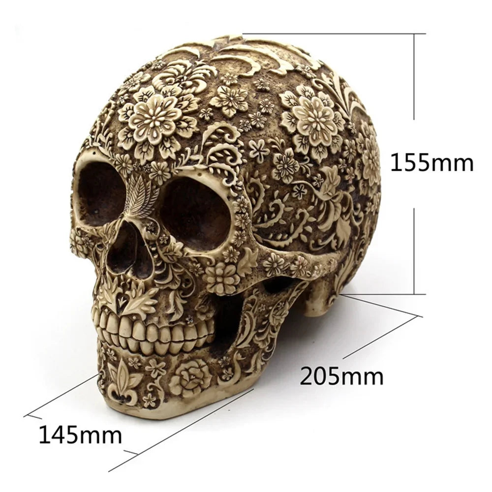 Spoof Retro Props Trade Horror Decoration Decoration Skull Resin Skull Face Foreign Menghua Mai American Halloween And European