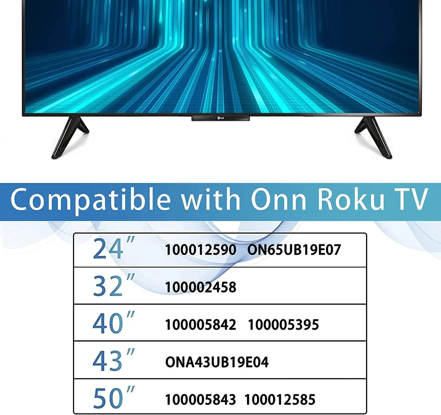Onn for 100012586 55" 60" 50" TV RC439 40" 58" Stand 24" 100024699 100005396 RC-ALIR - Smart 100018971 Tv for 48" Base