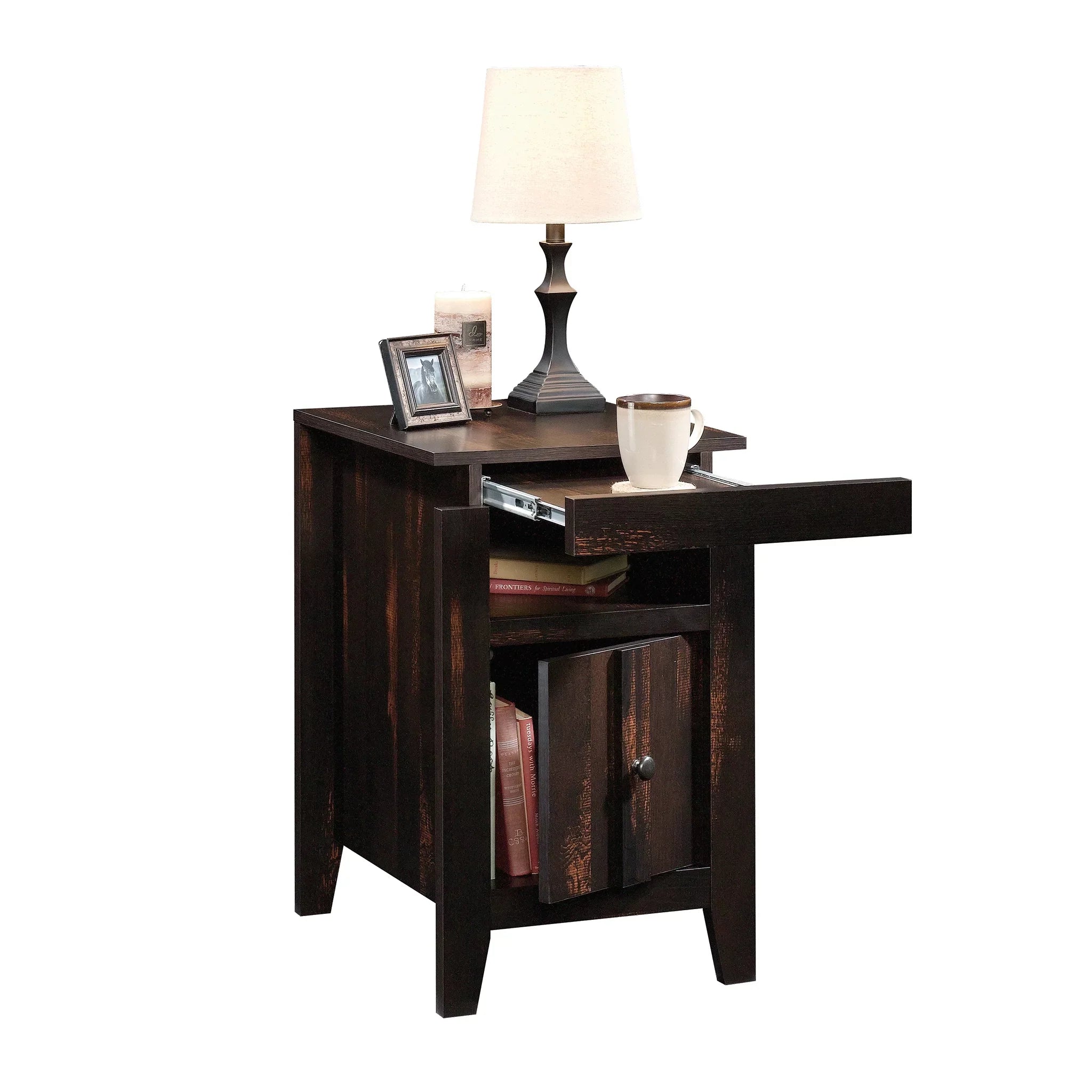 End Char Sauder Dakota Finish Table, Pass Pine