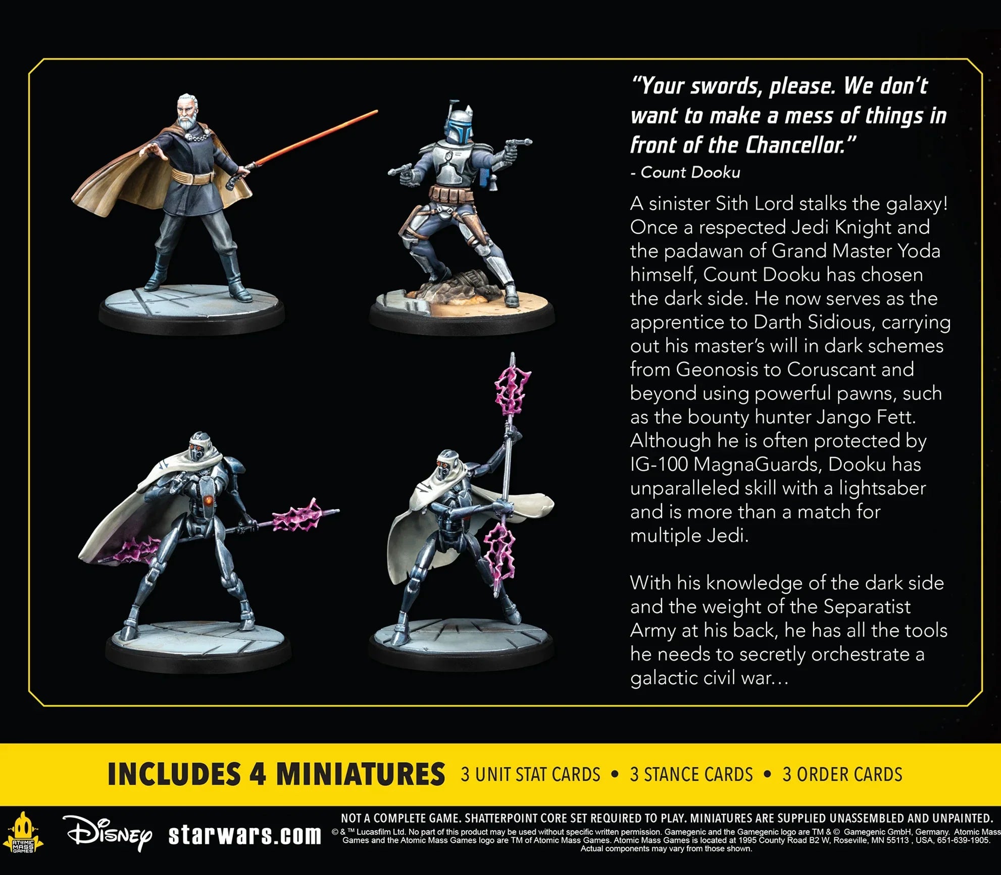 Shatterpoint Twice the Count Star Pack Pride: Wars: Squad Dooku -
