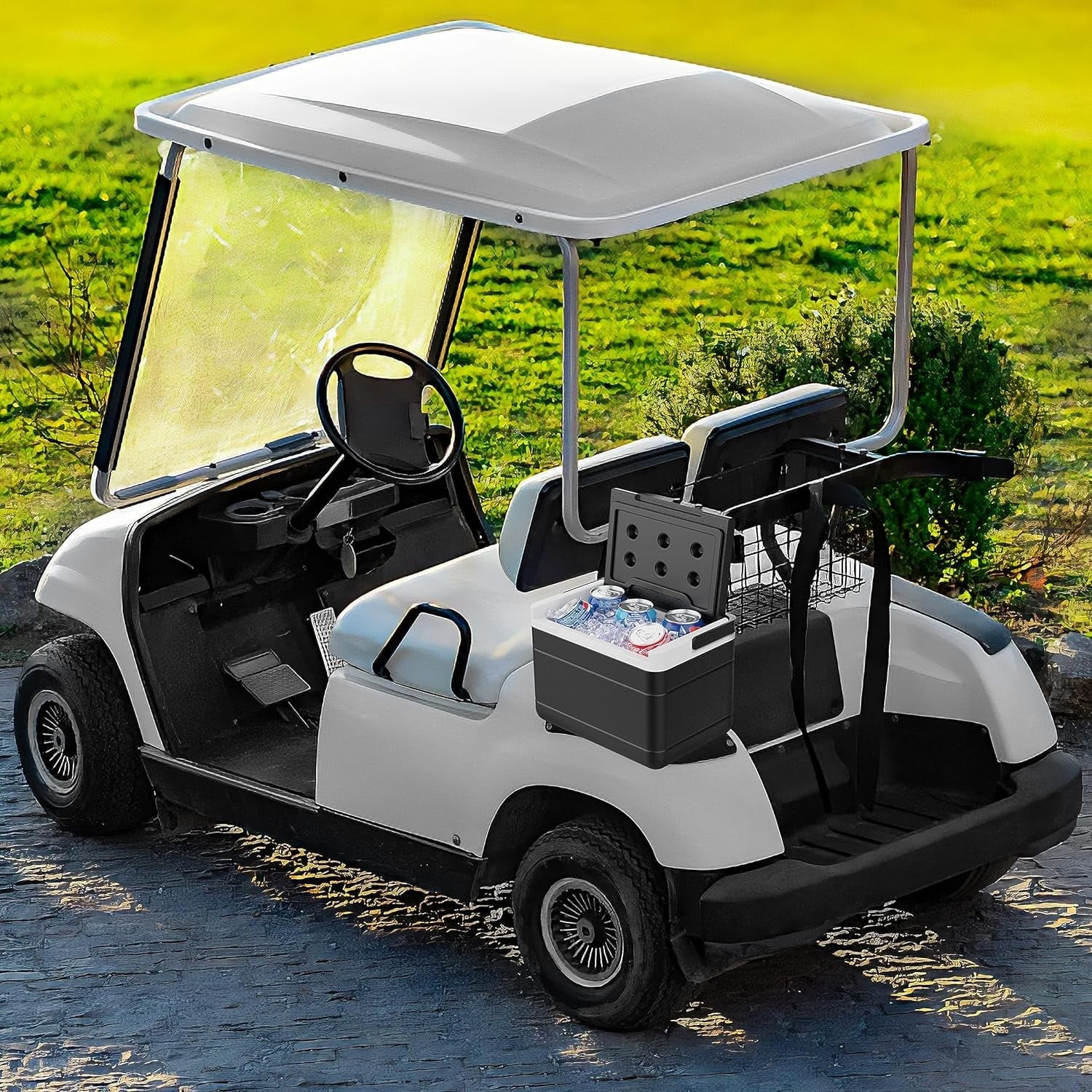 102588101 Portable Fits Kit with Universal 10L0L Caddy Bracket Golf for and Ice Yamaha, 48H Cart Cooling 103886801 Golf Mounting Cooler Cart EZGO,Club Chest Car