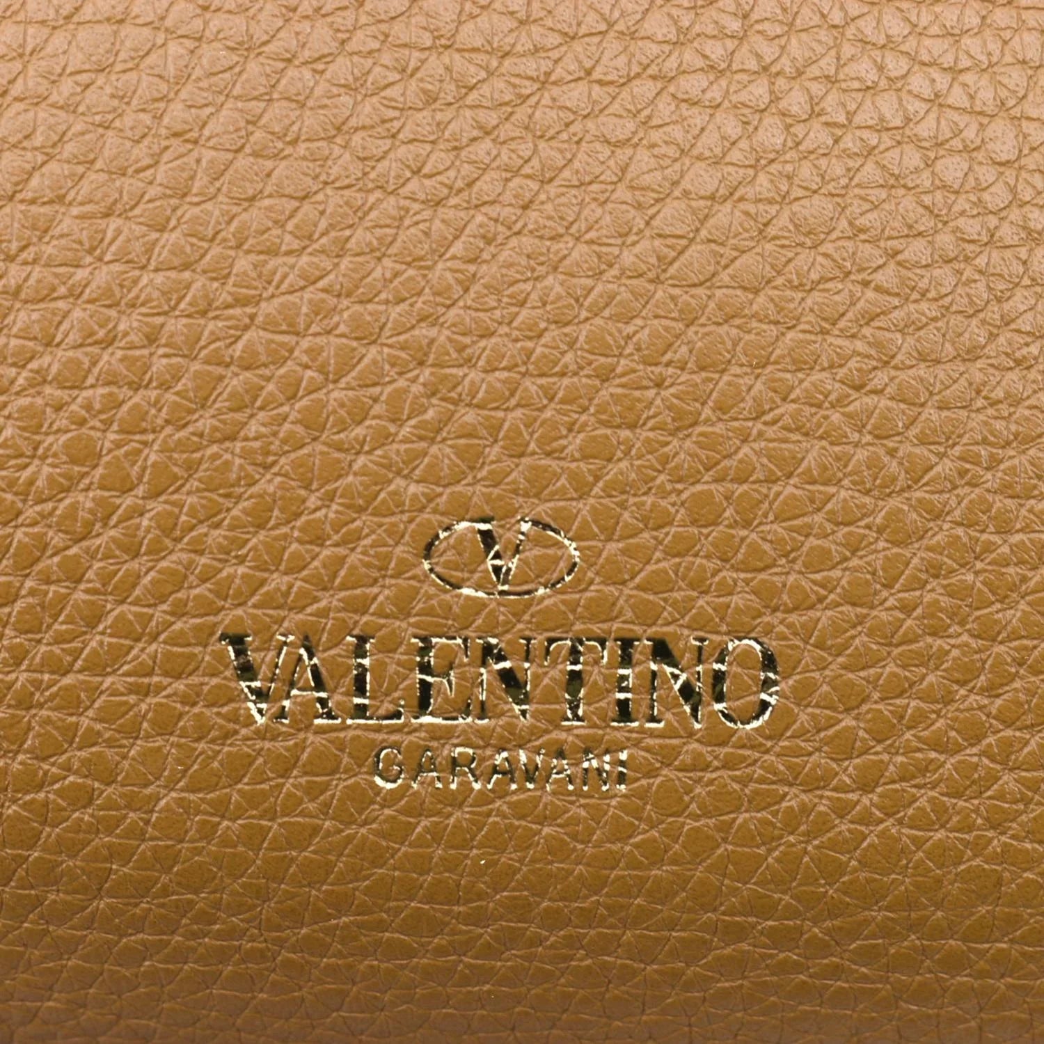 Camel Pre-Loved Spike Belt Bag Leather VALENTINO