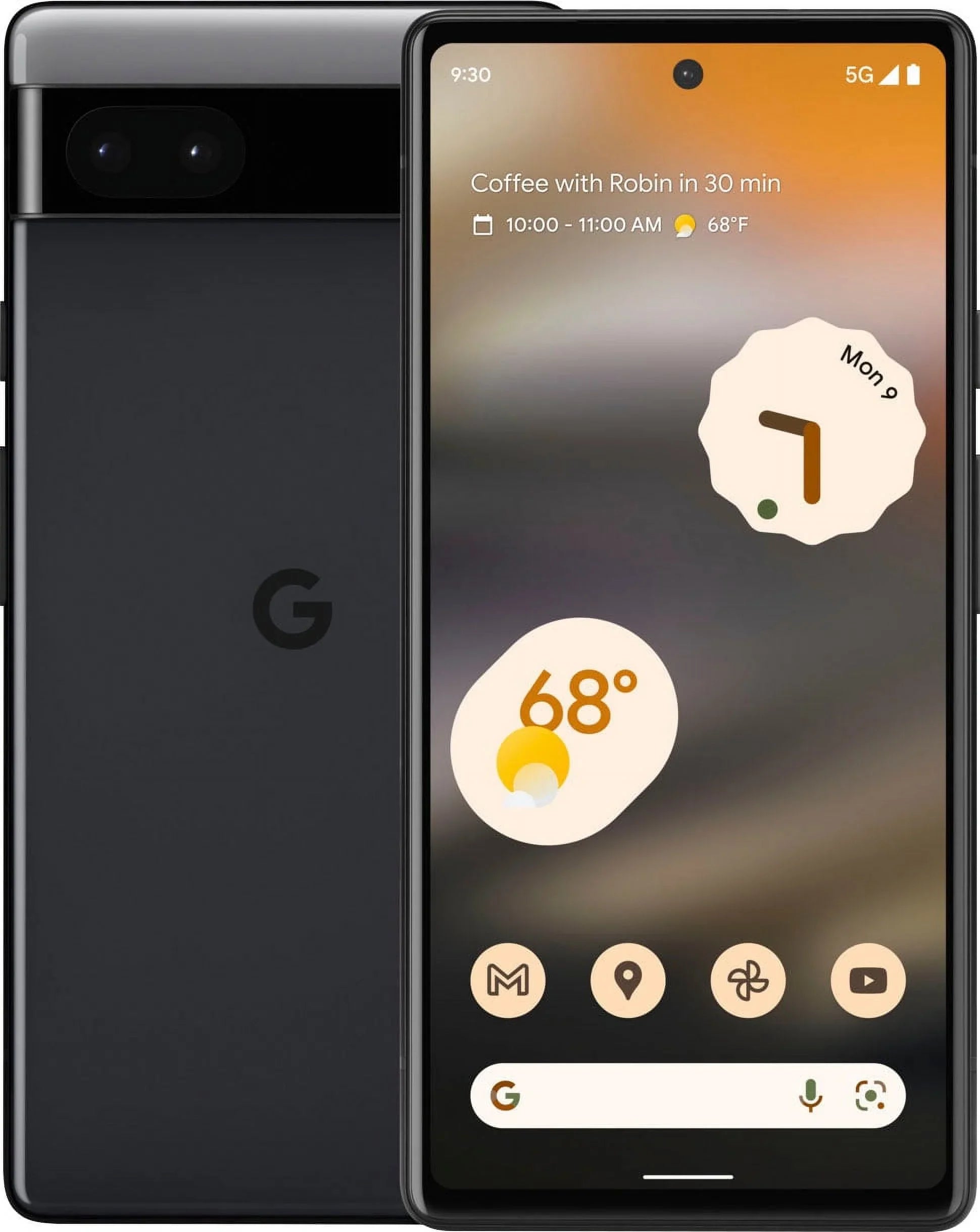 GA02998 Charcoal 6a (Unlocked) Restored Pixel 128GB (Refurbished)