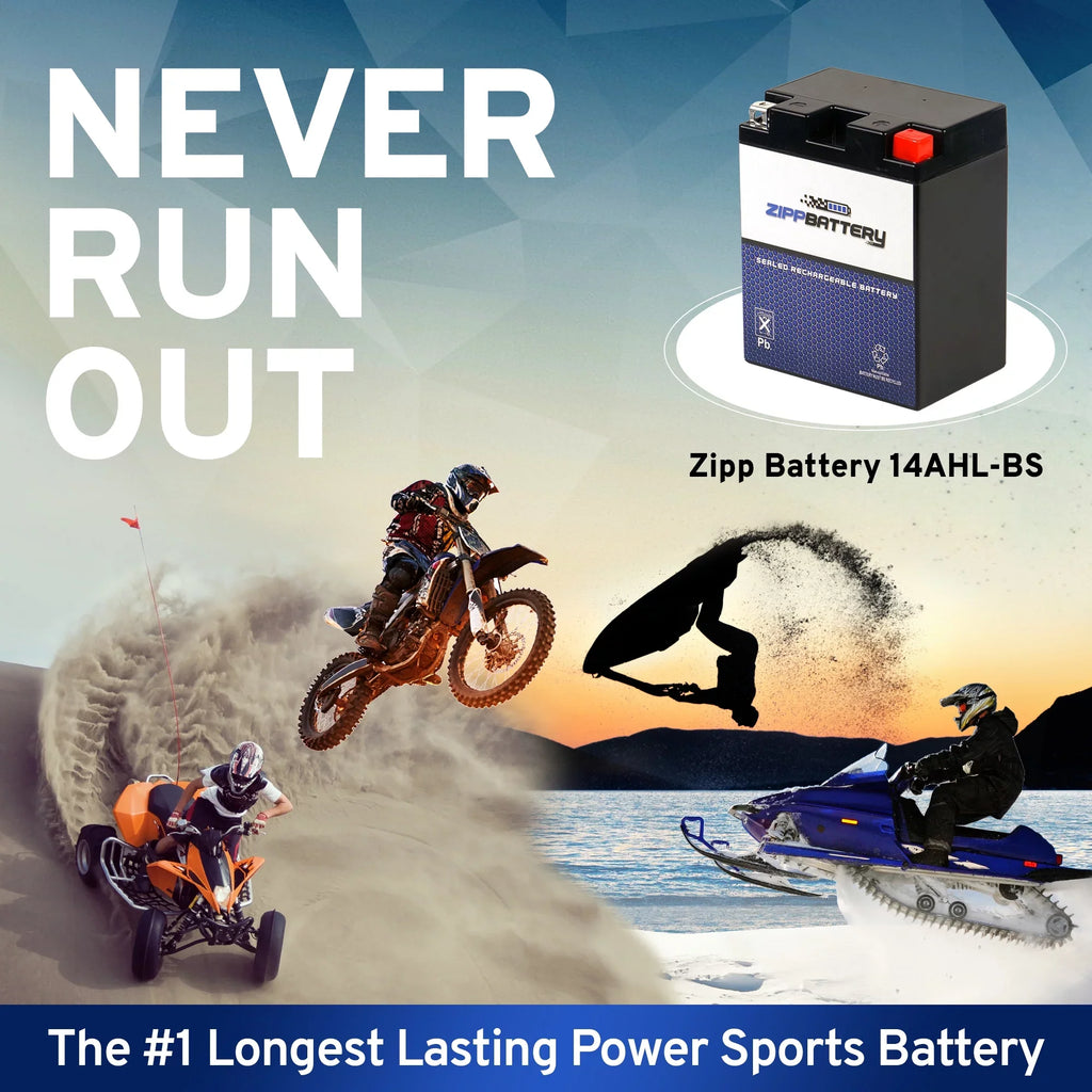 1990 Motorcycle CCA) for 210 1100cc (14AHL-BS Zipp Suzuki 12 Battery YTX14AHL-BS Gsx-r1100 Volt,12 Ah, Battery