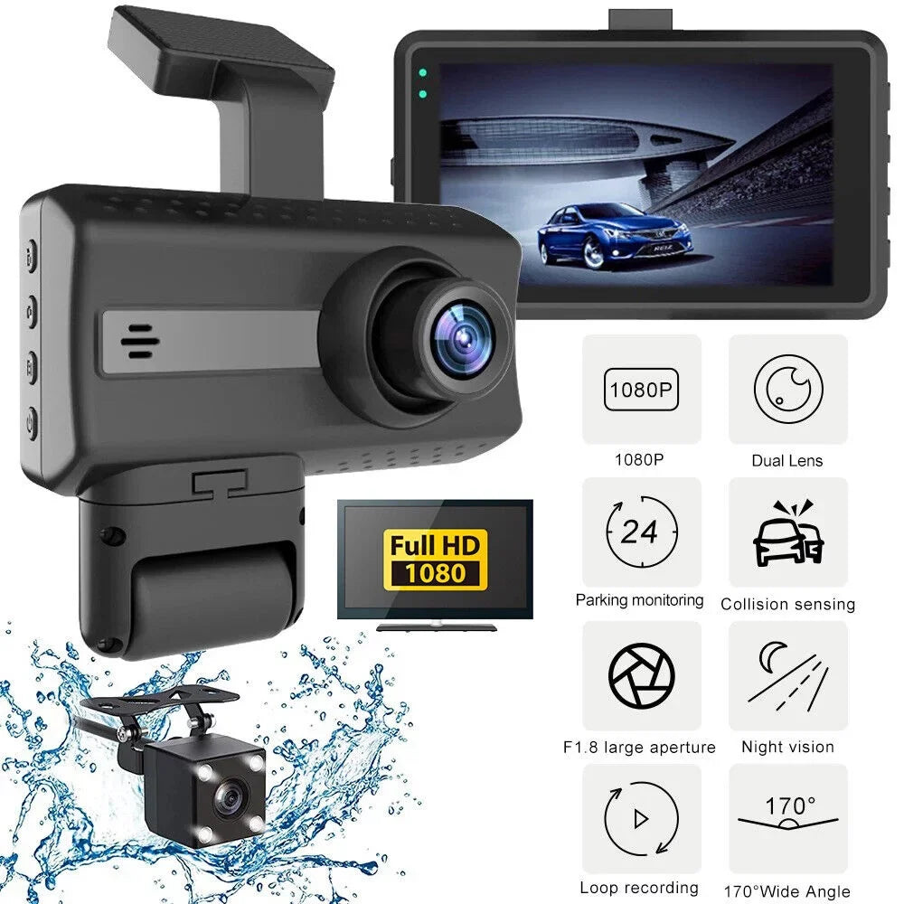 Camera G Rear Dash Video Front and 1080P Car DVR Onemayship Recorder Cam Dual Sensor Lens