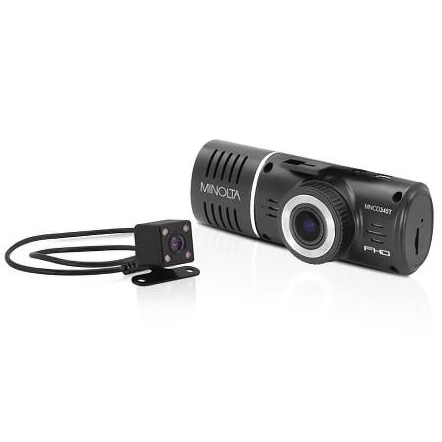 2.45" 3-Channel LCD Camera Black Dash with MNCD245T Screen Rear and View Front Full HD Recording,