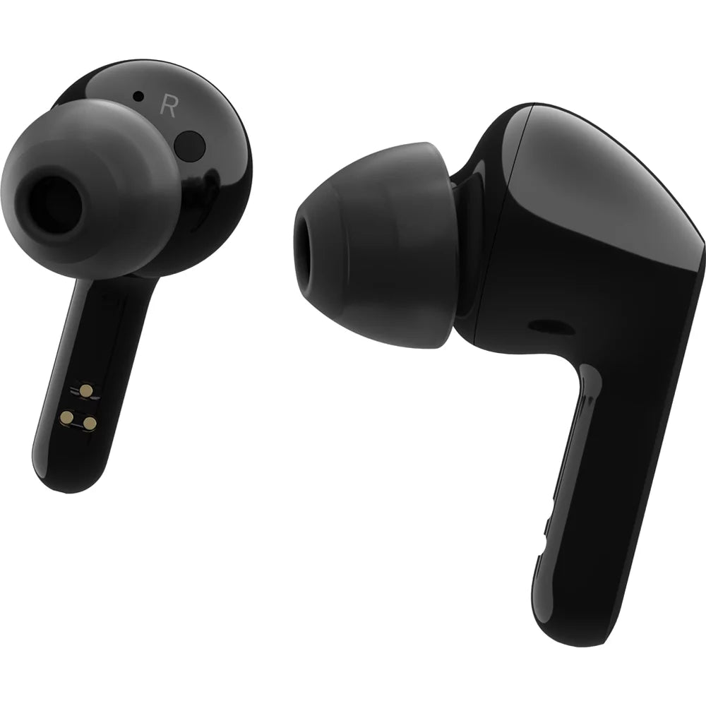 Wireless True for - TONE Noise Close Dual w/ LG FN4 Gels, Work/Home Hypoallergenic Sound, Medical-Grade Office, (Open Fit, Black Box) Bluetooth Microphone Free Reduction with Ear a - Earbuds Meridian