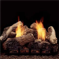 37,000 BTU Berkley Oak Remote 24" Natural Ready Gas Logs Burner with Gas Monessen Blaze Natural Ventless
