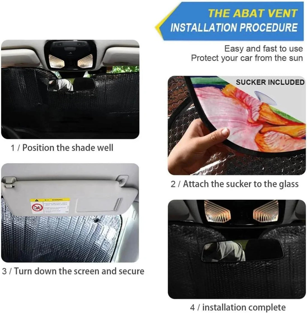 Sun Shade,Blocks Hummingbird SUV Vehicle to Windshield Ray Shield Car Sun Bestwell Keep Shade Truck,55 Sun Cool x Flower Front UV for Your Protector Inch Fits Folding 27.6 Visor
