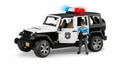 Policeman Police with Jeep Rubicon car