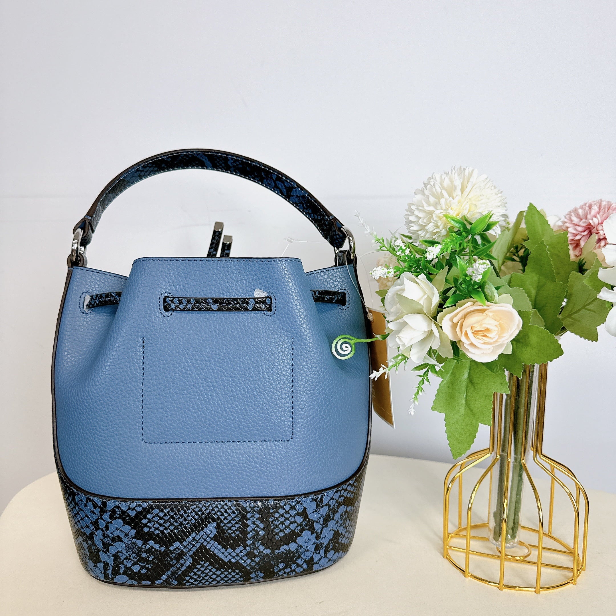 DENIM IN Crossbody Reed Kors Michael Bucket Belted 35S4S6RM6U Messenger Medium Leather