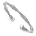 for Auriga 925 Twisted Sterling Textured Silver Women Bracelet Cuff &