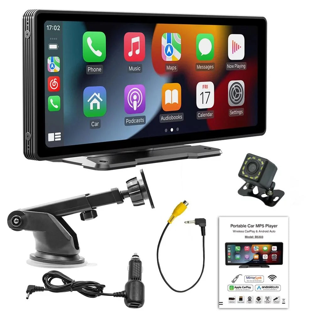 in Rear FM BT DVR And Android inch Mirror Color Screen Dash Smart Car Monitor IPS Carplay Cam Player Camera View 10.26