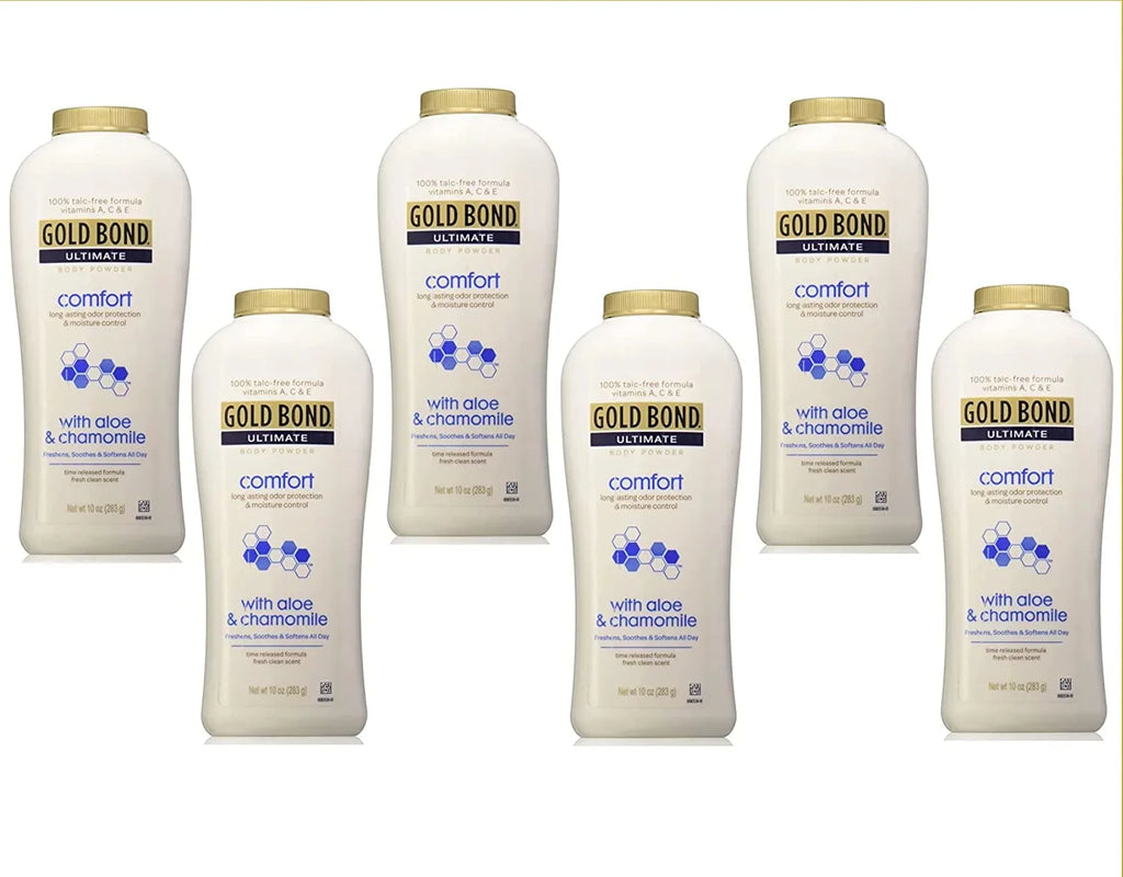 6) oz. Body Comfort of Powder Ultimate Bond 10.0 Talc-Free Aloe (Quantity Gold