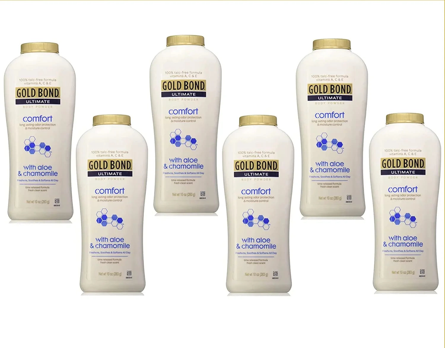 6) oz. Body Comfort of Powder Ultimate Bond 10.0 Talc-Free Aloe (Quantity Gold