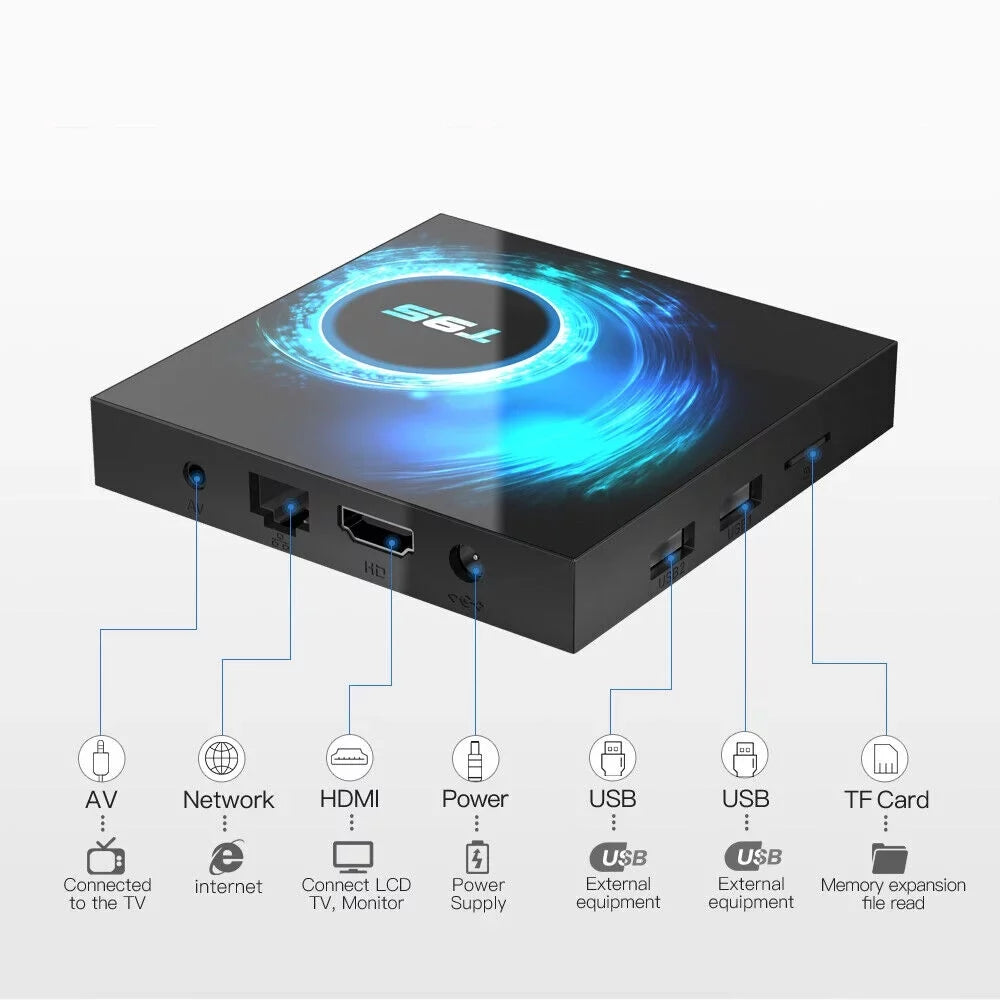 T95 Streaming 10.0 JahyShow Room, Living TV Media, Android 4GB+64GB, - Ease Quad-Core Smart Box