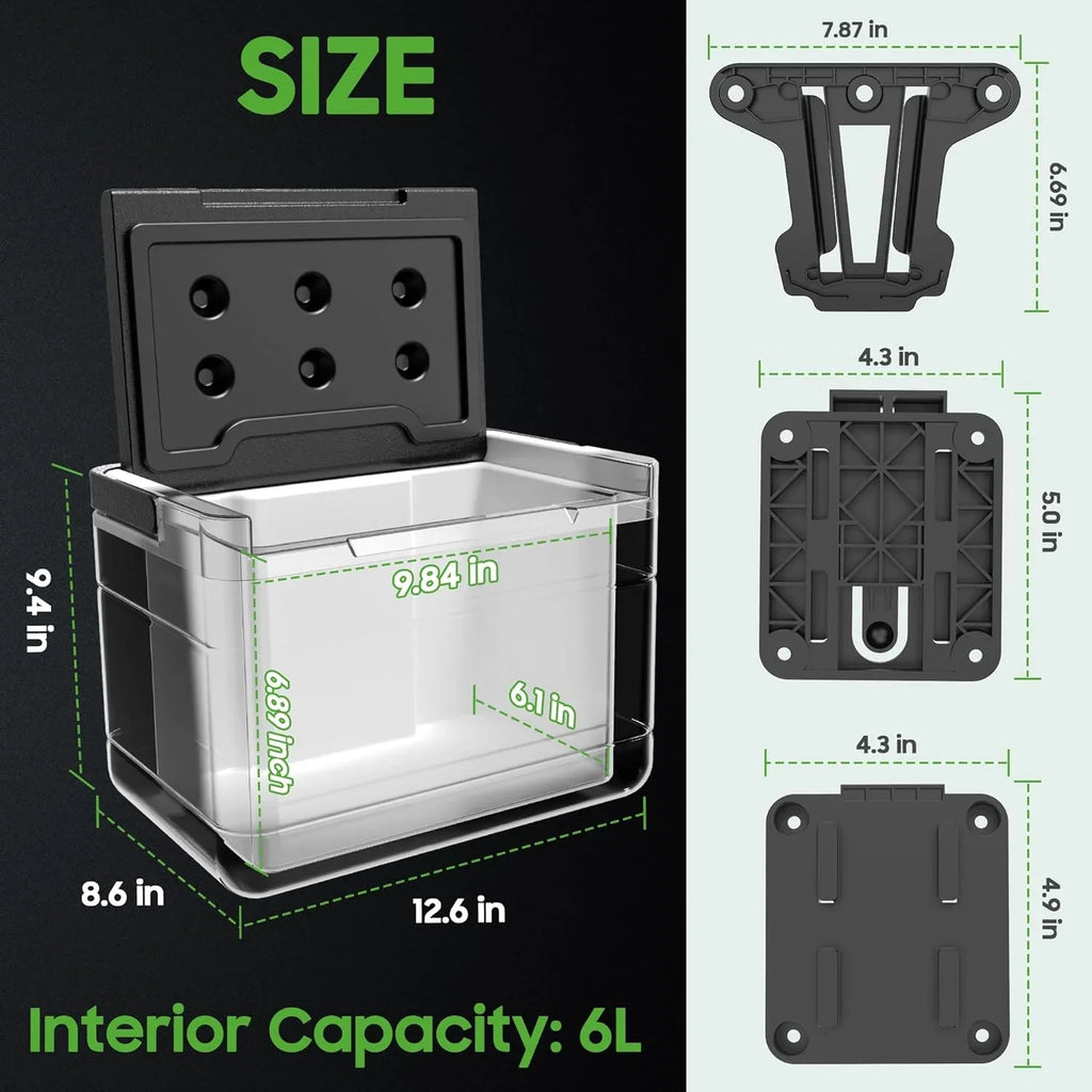 102588101 Portable Fits Kit with Universal 10L0L Caddy Bracket Golf for and Ice Yamaha, 48H Cart Cooling 103886801 Golf Mounting Cooler Cart EZGO,Club Chest Car