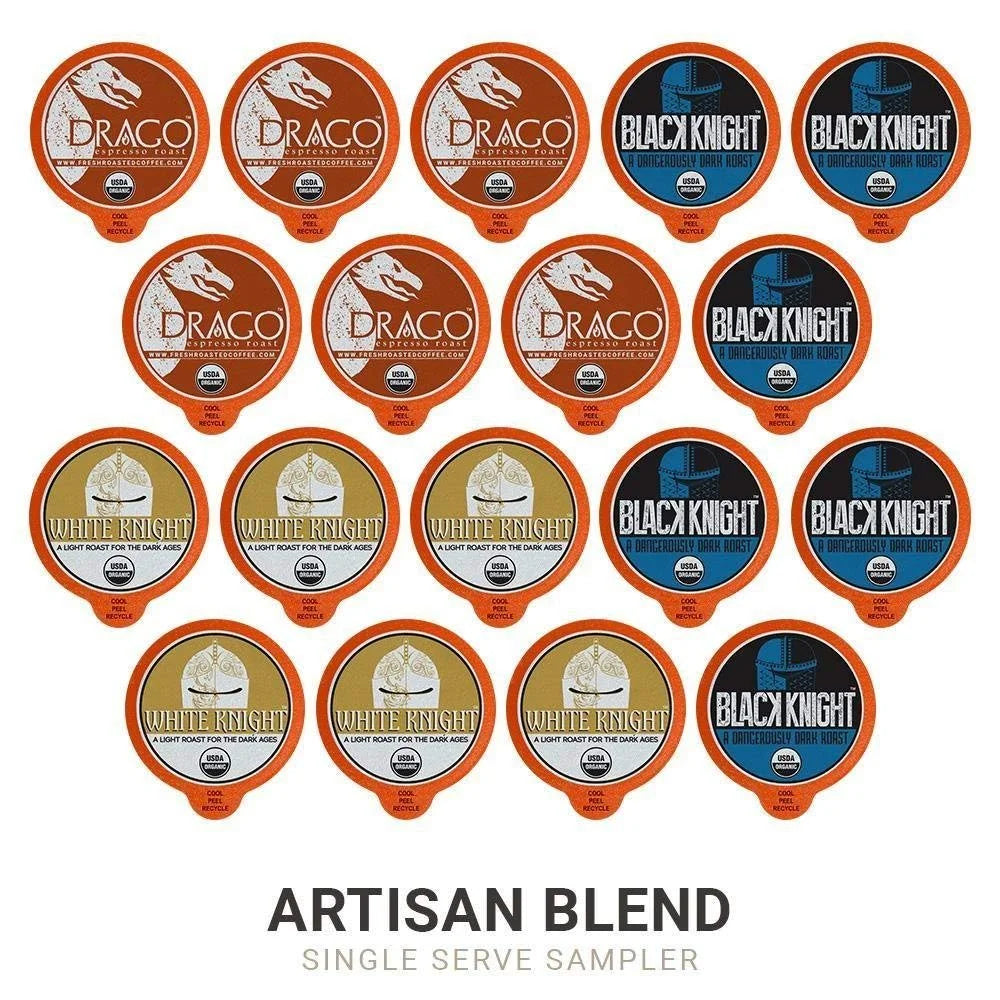 Coffee Coffee, K-Cup 72 Roasted Sampler, Count for Brewers Fresh Organic Pod Keurig