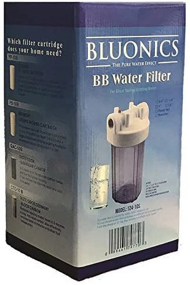 with 10" clear housing Filter 5 Micron transparent Big liquid Cartridge Sediment Blue Whole House Pleated blue