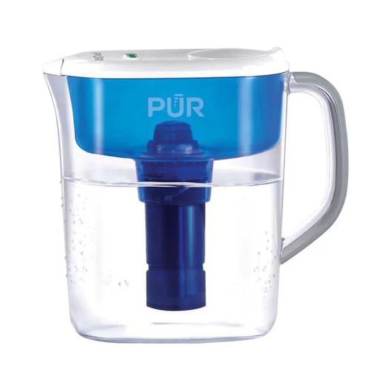 liquid & 11 Blue PUR Pitcher Filtration White Cups