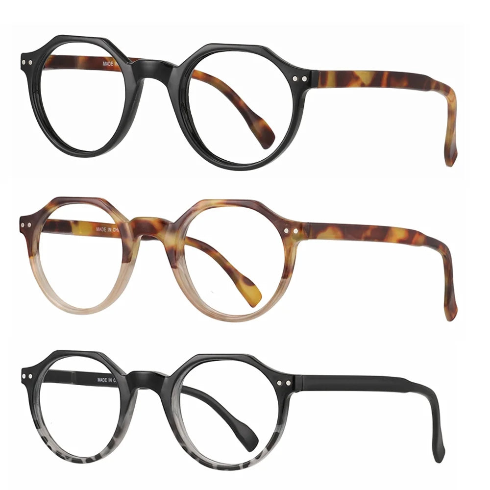 Reading Mens Vintage Light Blue Pairs Blocking 3 Glasses Womens Round Readers