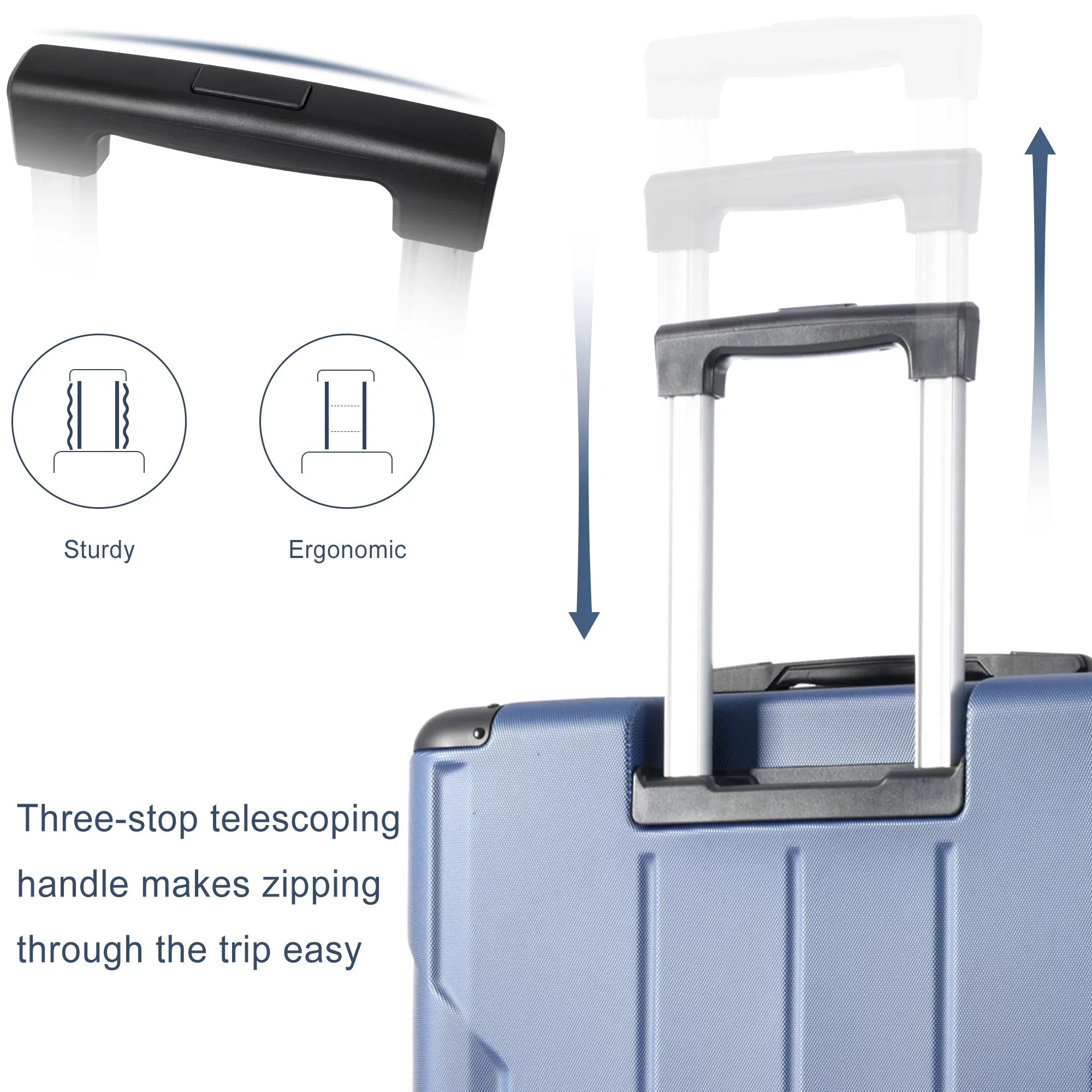 20" Luggage Upright Lock 360°Spinner Double Luggage Spinner Hardside Hardshell Suitcase, Expandable Lightweight, with Suitcase TSA Hardshell