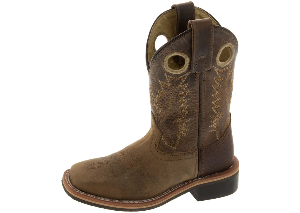 US Boot Mountain Toe Boys' 12 Square Brown Jesse Western Smoky D(M)