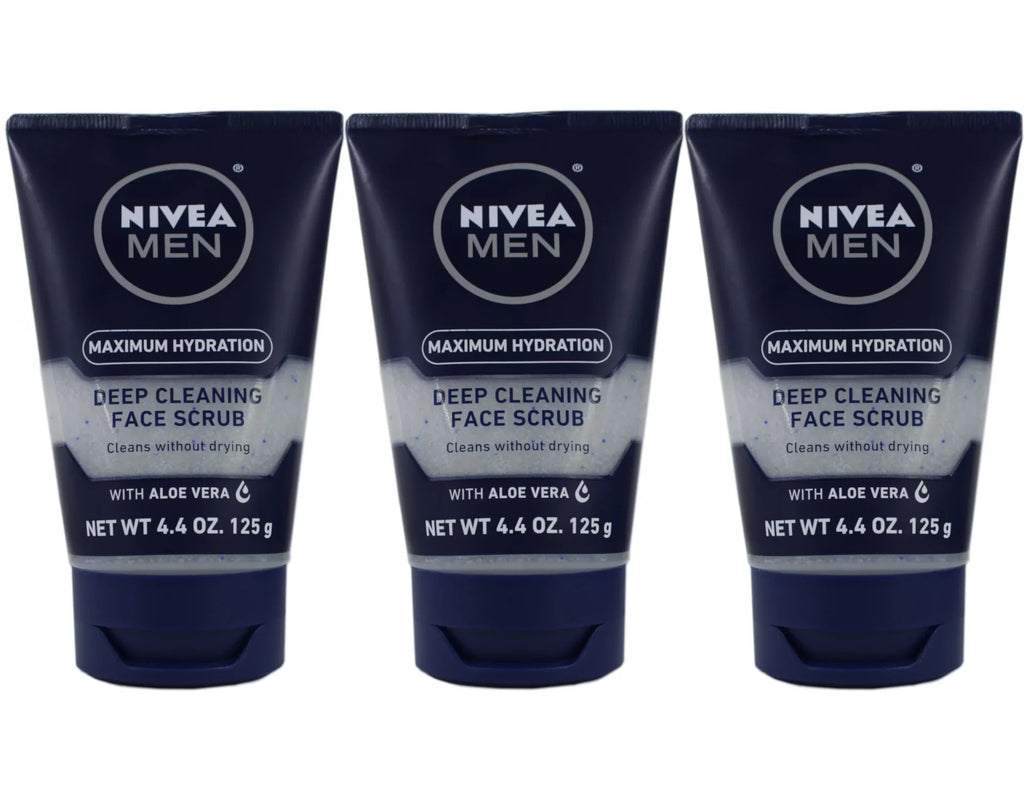 3 oz Face - Scrub Each for (125 Men Pack Nivea Energizing G) 4.4