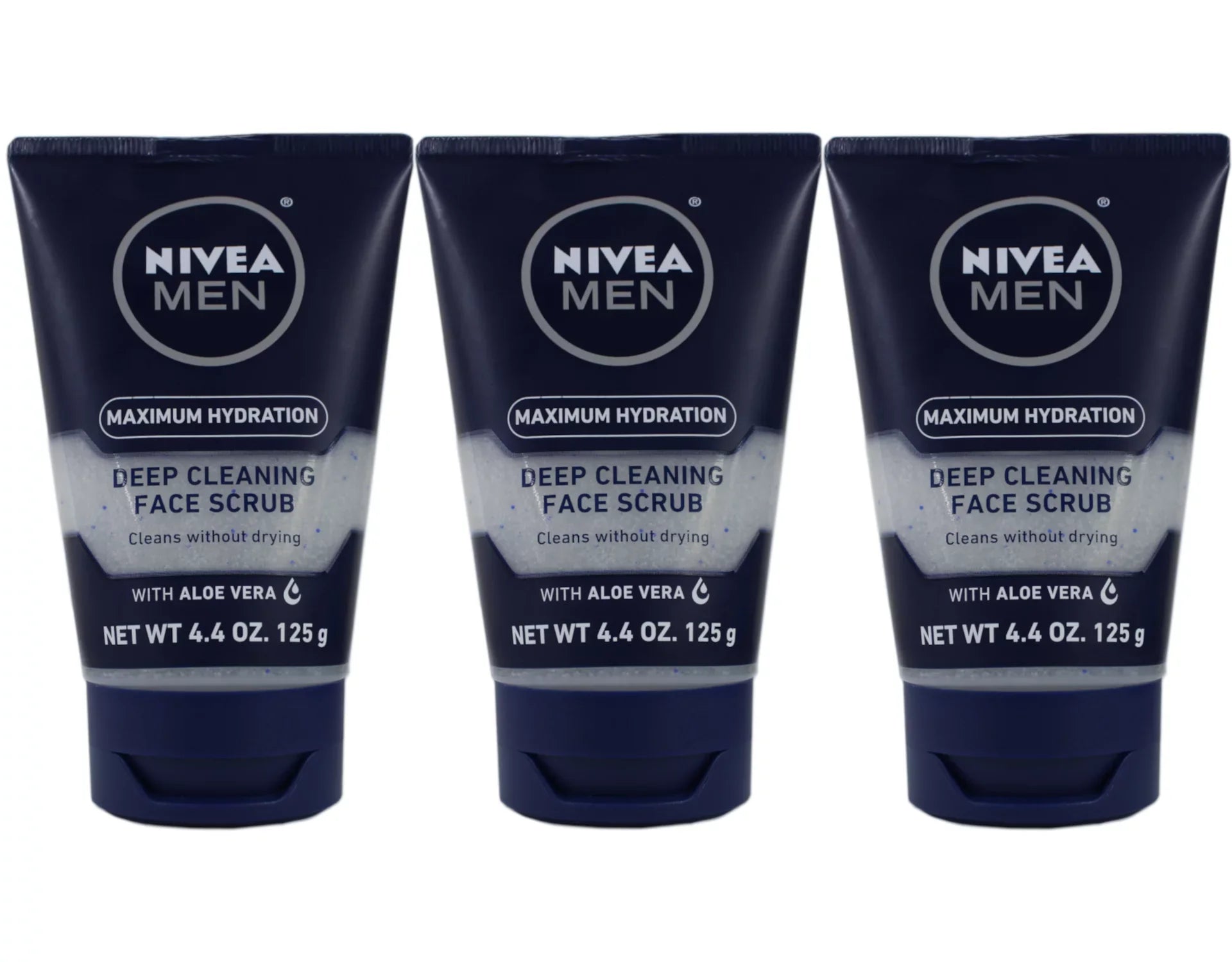 3 oz Face - Scrub Each for (125 Men Pack Nivea Energizing G) 4.4