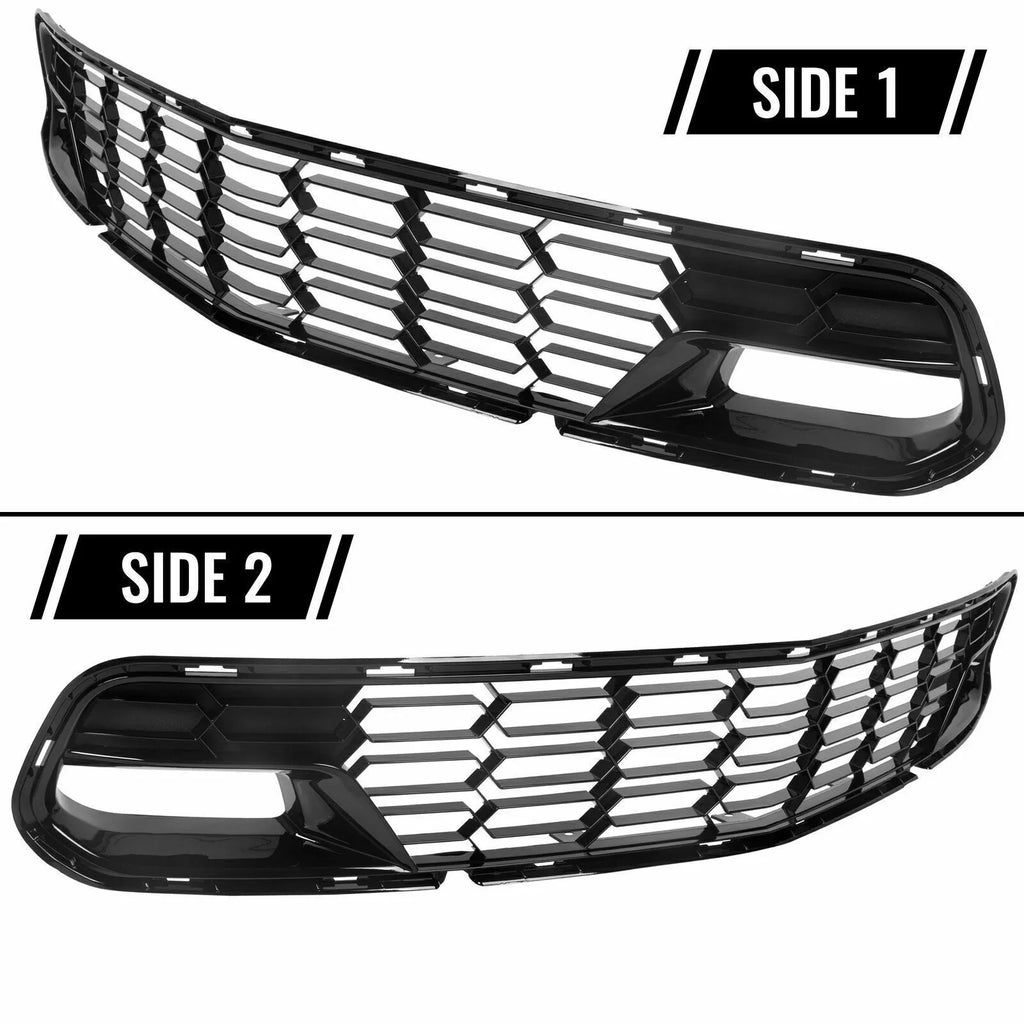 Black Cover Front Corvette Plastic Z06 All design for Front Bracket) Bumper Lower Models Painted Chevrolet Glossy Kojem C7 Camera 2014-2019 (W/O Grille