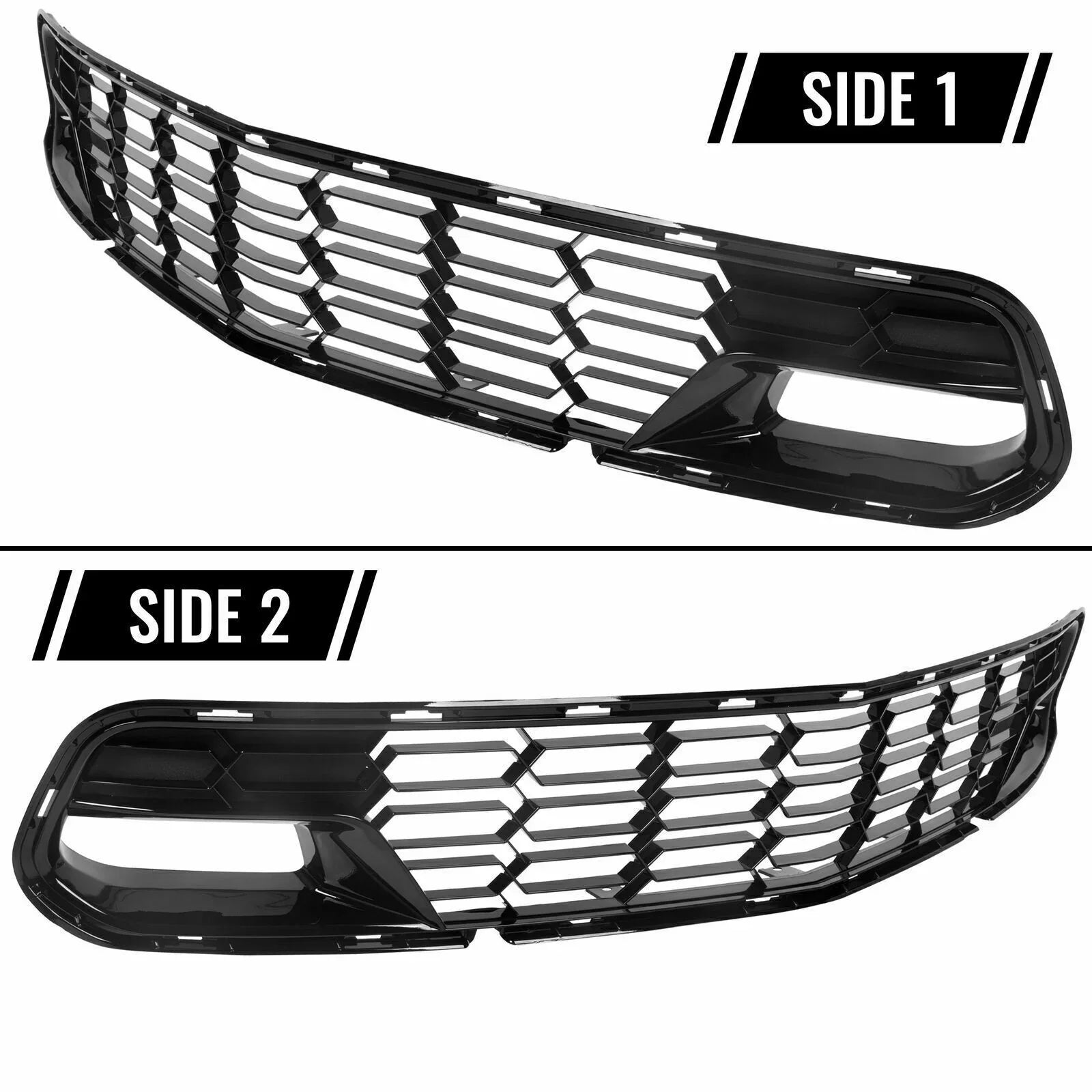 Black Cover Front Corvette Plastic Z06 All design for Front Bracket) Bumper Lower Models Painted Chevrolet Glossy Kojem C7 Camera 2014-2019 (W/O Grille