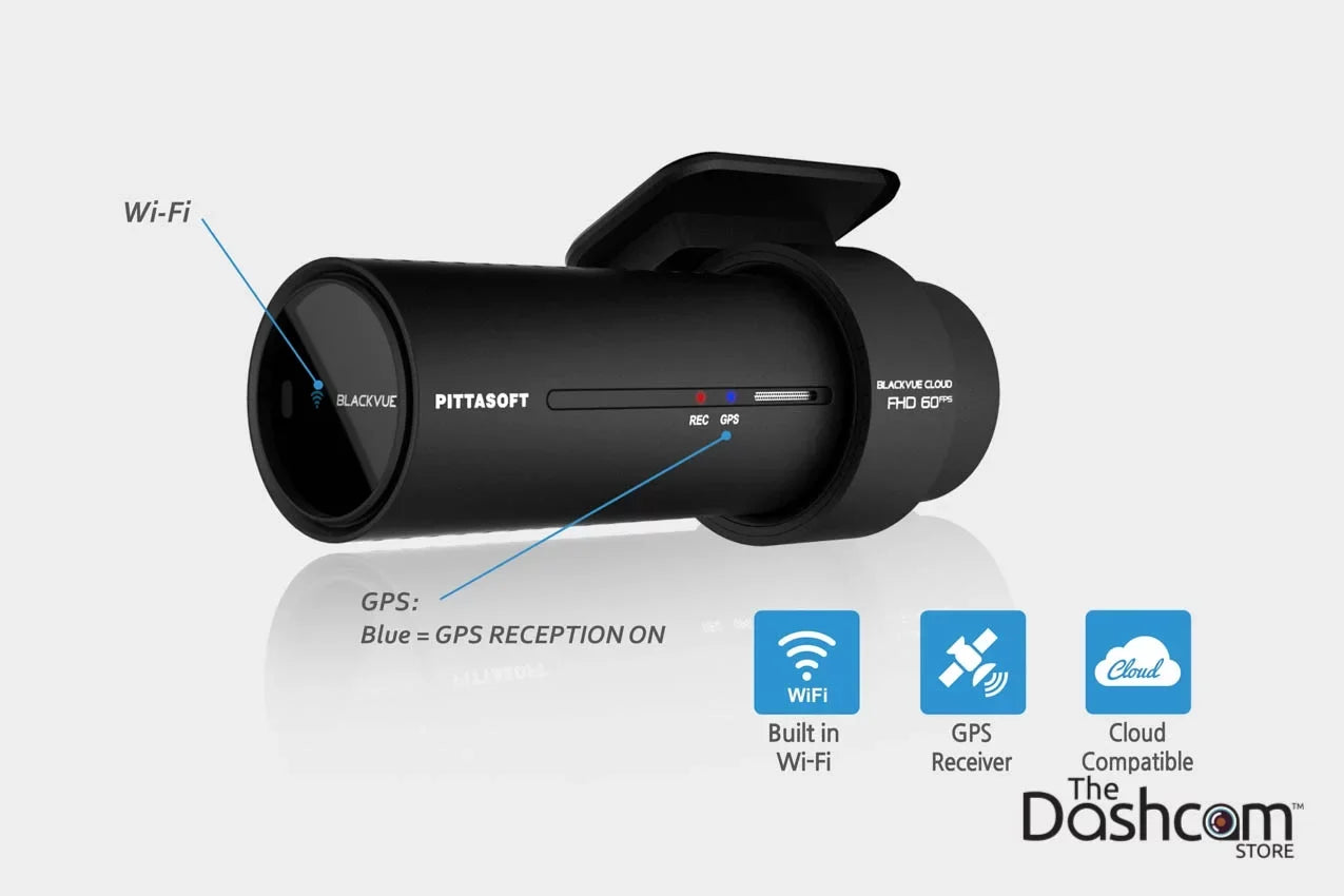 WiFi 16 Single-Lens Memory 1080p/60fps GB w/ BlackVue DR750S-1CH Dashcam GPS Card
