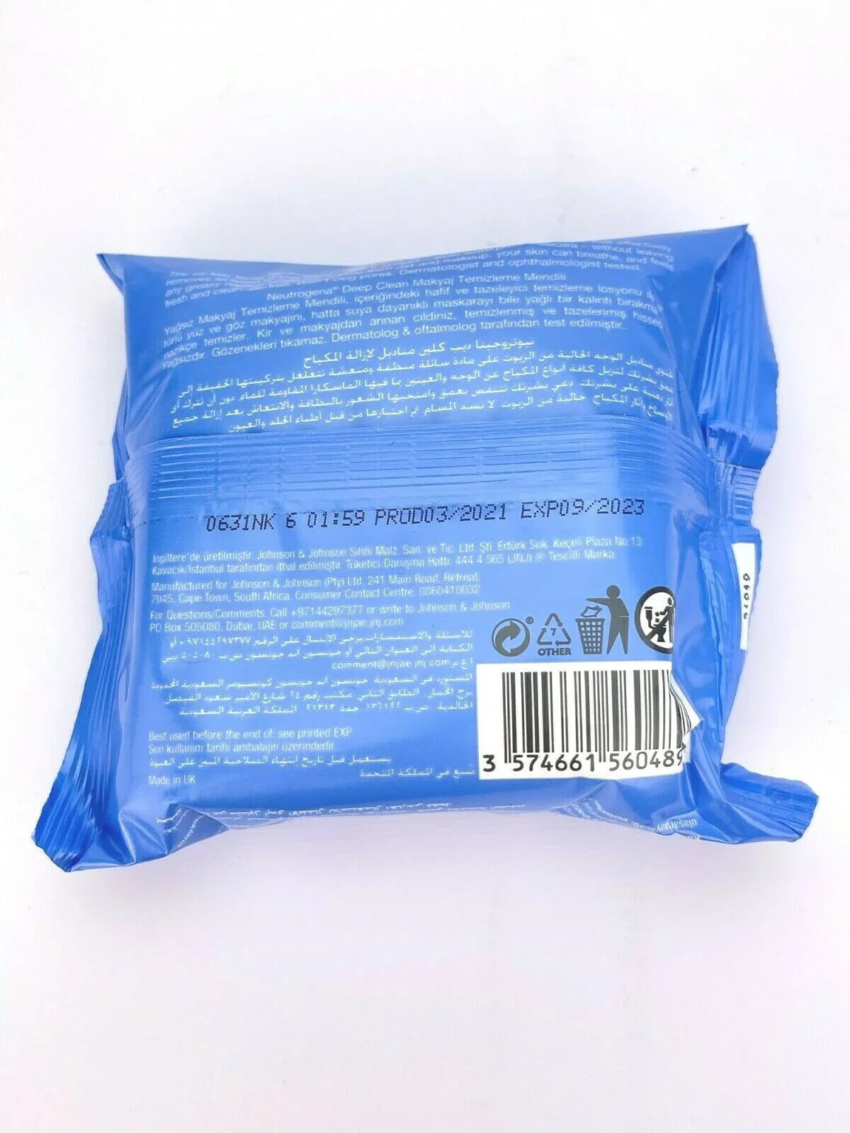 Cleansing of Facial Remover Wipes,25 Towelettes (4) Up Ct Refil Make Neutrogena Pack