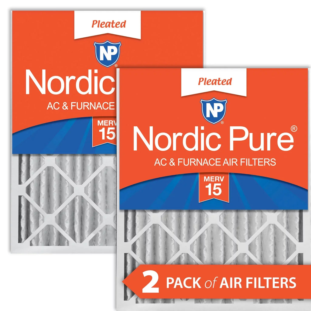 20x20x4 MERV (3 15 Pack 2 5/8) Filters Pleated Pure Nordic Air