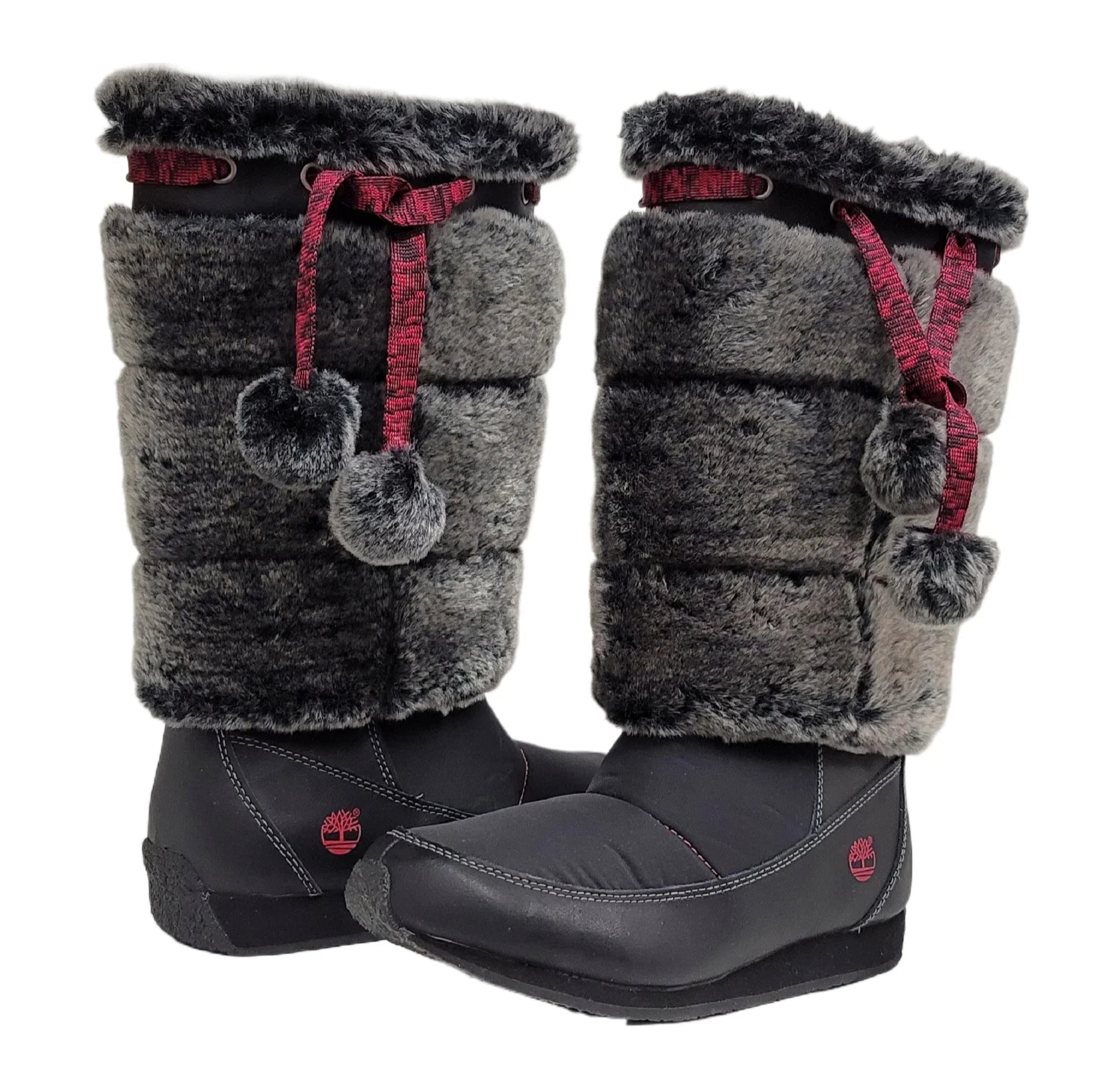 US Medium Black Tall Winterberry Fur Boot 59794 Timberland dimension Preschool Youth 13.5