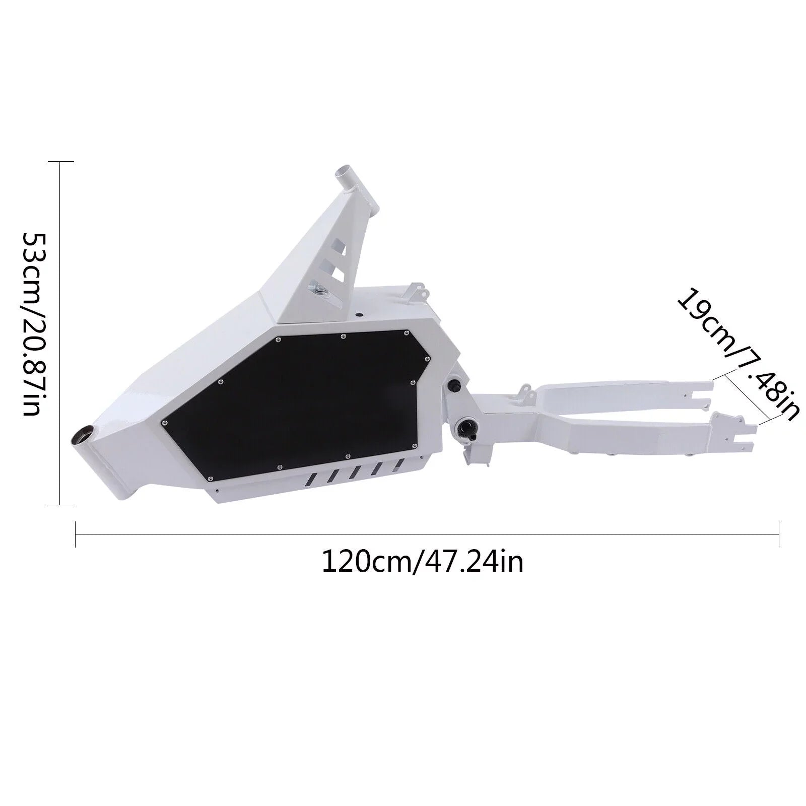 Stealth E-Bikes(White) Miumaeov Adjustable 20" 26" Frame Electric Bomber or Bicycle Iron For