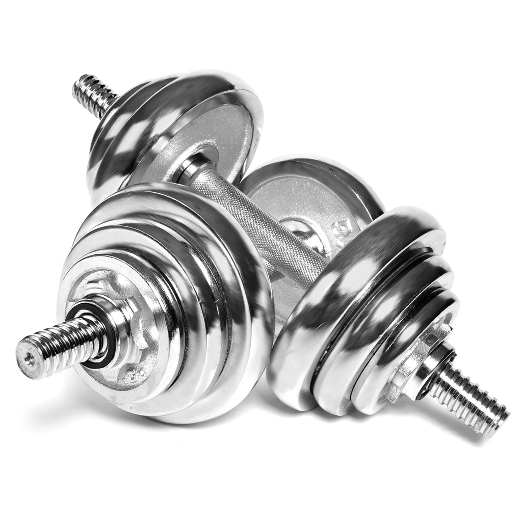 Dumbbells Adjustable Fitness 66LB Detachable Weight Gym SAYFUT Household for Silver Dumbbell Barbells Set Exercise,