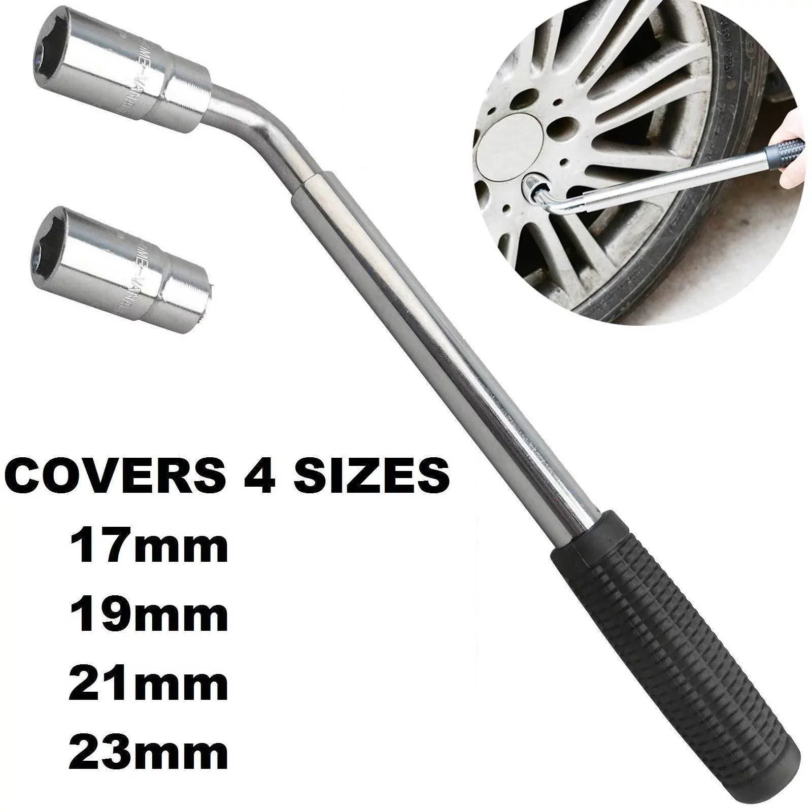 Wrench Heavy Duty Ton Car + 2 Dayplus Extendable Scissor Tool Wheel Repair Jack Kit Van