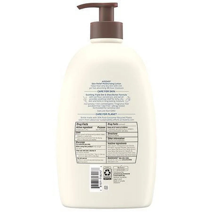 Aveeno for Skin Fragrance-Free 2 Skin Very 33.0 Relief Dry Moisturizing oz Lotion fl Pack of