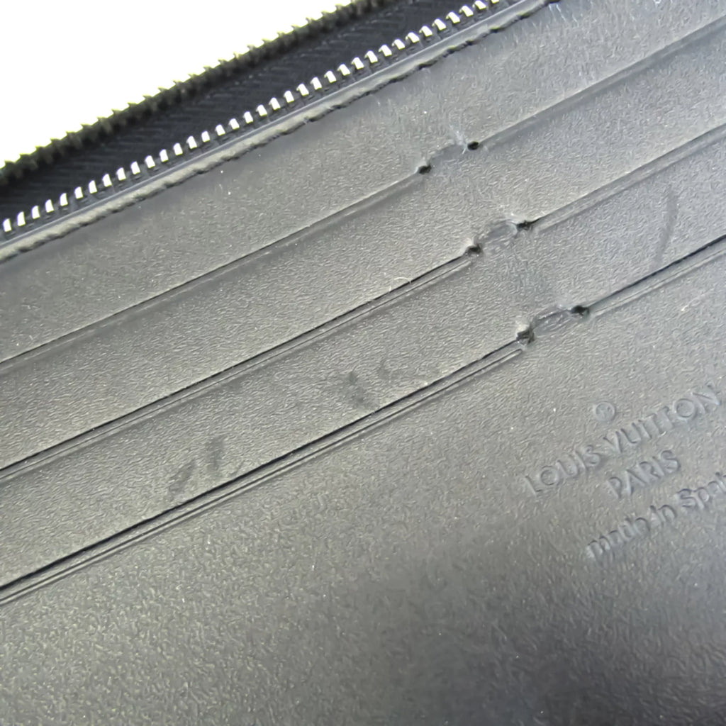(Good) Zippy Organizer Wallet Utah Leather (bi-fold) M97026 Pre-Owned Basalt Men's Long