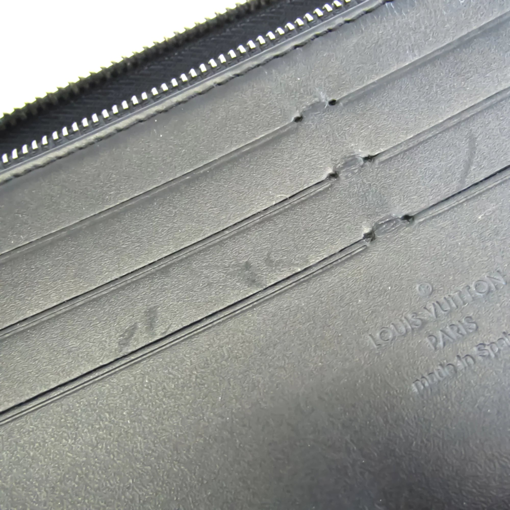 (Good) Zippy Organizer Wallet Utah Leather (bi-fold) M97026 Pre-Owned Basalt Men's Long