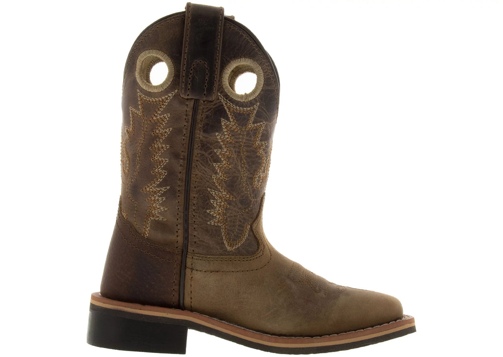 US Boot Mountain Toe Boys' 12 Square Brown Jesse Western Smoky D(M)