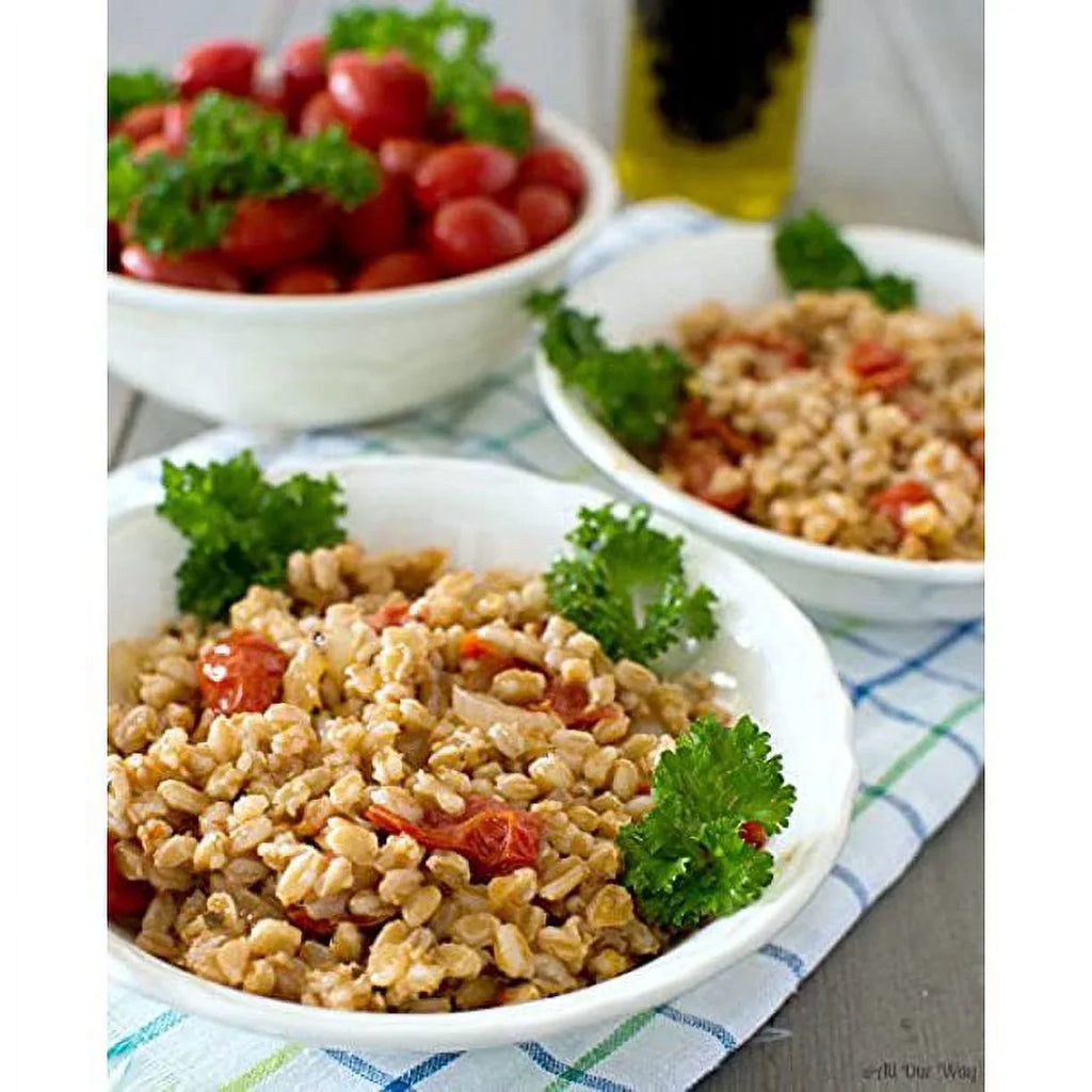 Organic - Pearled Rich, (7LB) Italian Raw, Fiber Vegan, Protein, Farro Kosher Non-GMO, Bulk,
