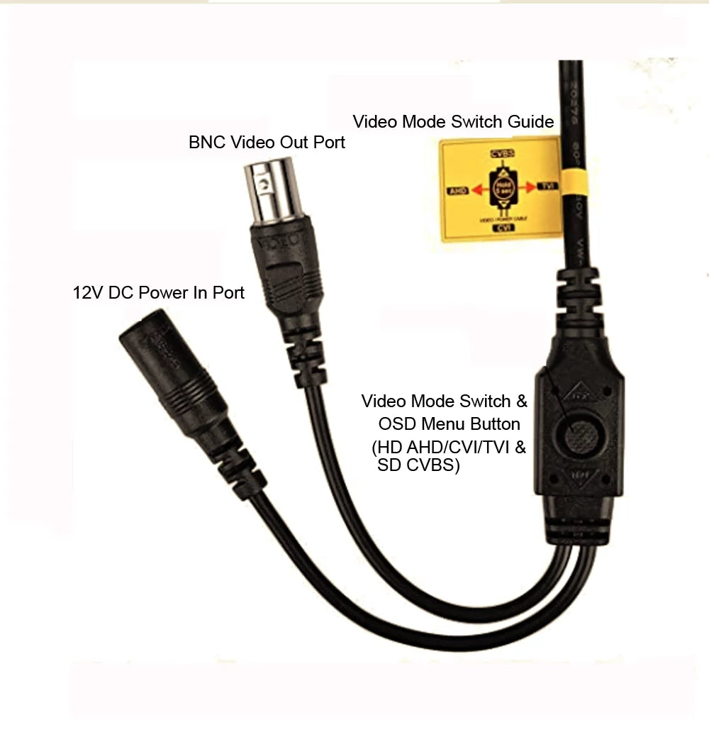 Camera 1080P Image Focus 4 AHD, STARVIS OSD In/exterior Security Variable CVI, CVBS) IR Dome IN True Camera Lens 1(TVI, 101AV Full-HD 2.8-12mm (White) WDR 2.4Megapixel Sensor