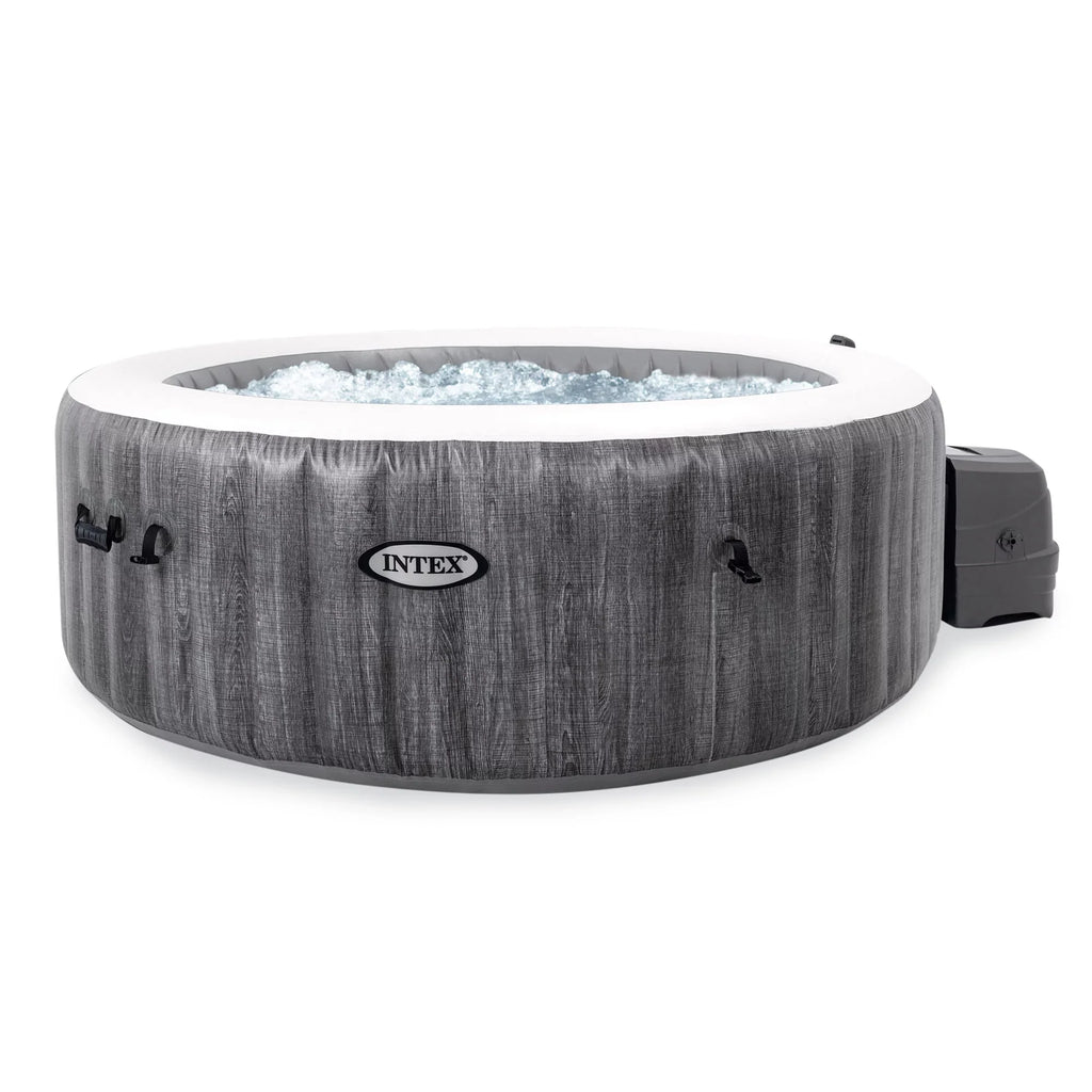 Inflatable Spa Greywood Jet Tub w/ Bubble Hot Intex Accessory Tray PureSpa